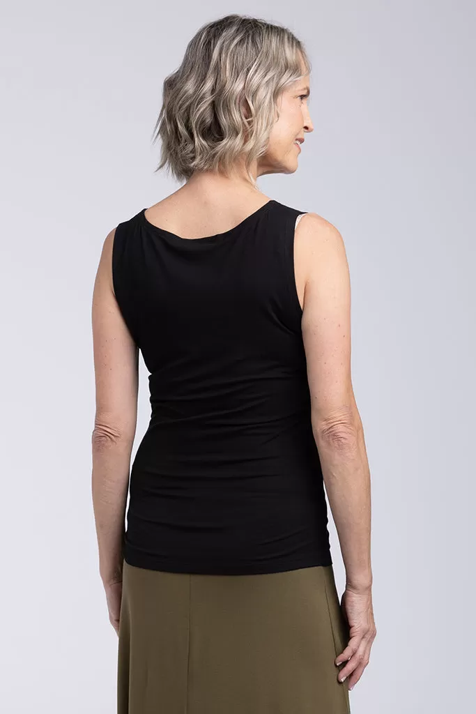 Bamboo Shell Top - Black