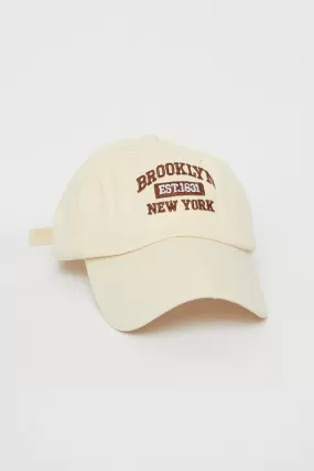 Beige Brooklyn Dad Cap