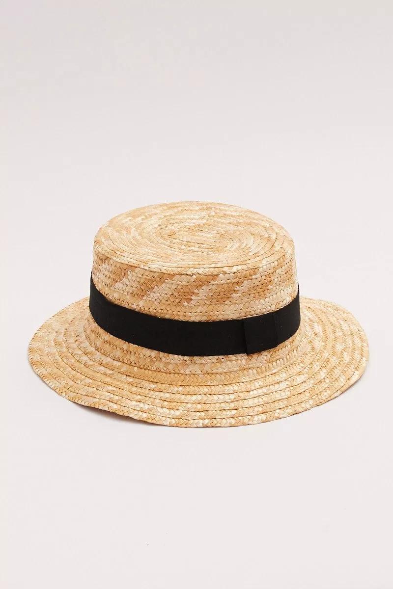 Beige Straw Hat