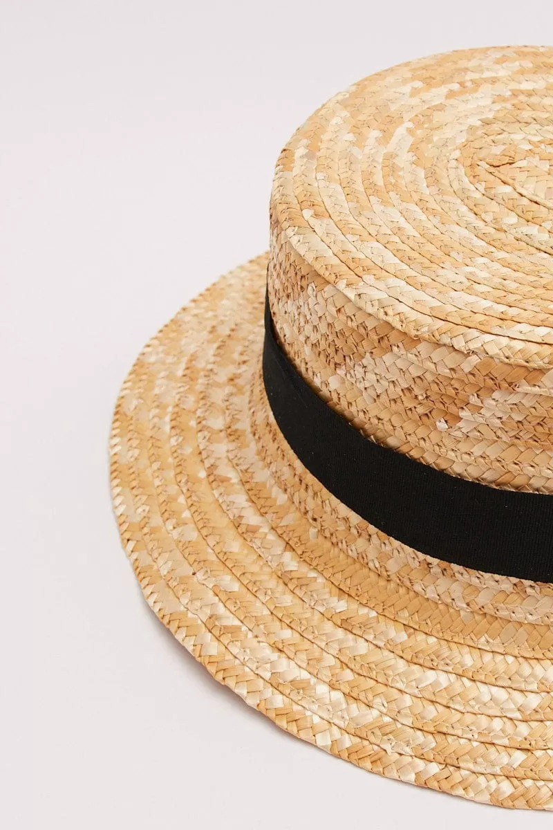 Beige Straw Hat