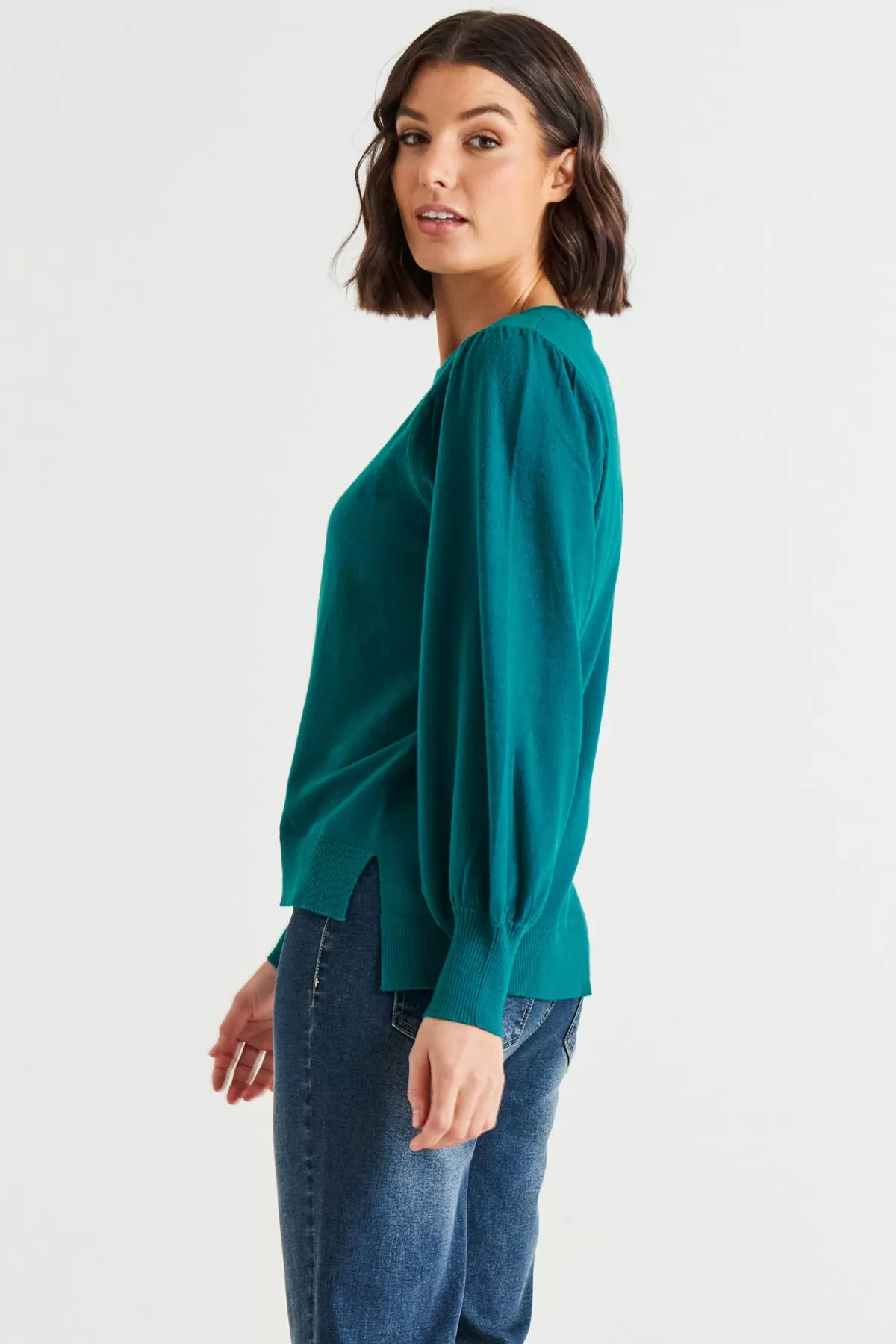 Betty Basics Charlotte Knit Jumper - Classic Teal