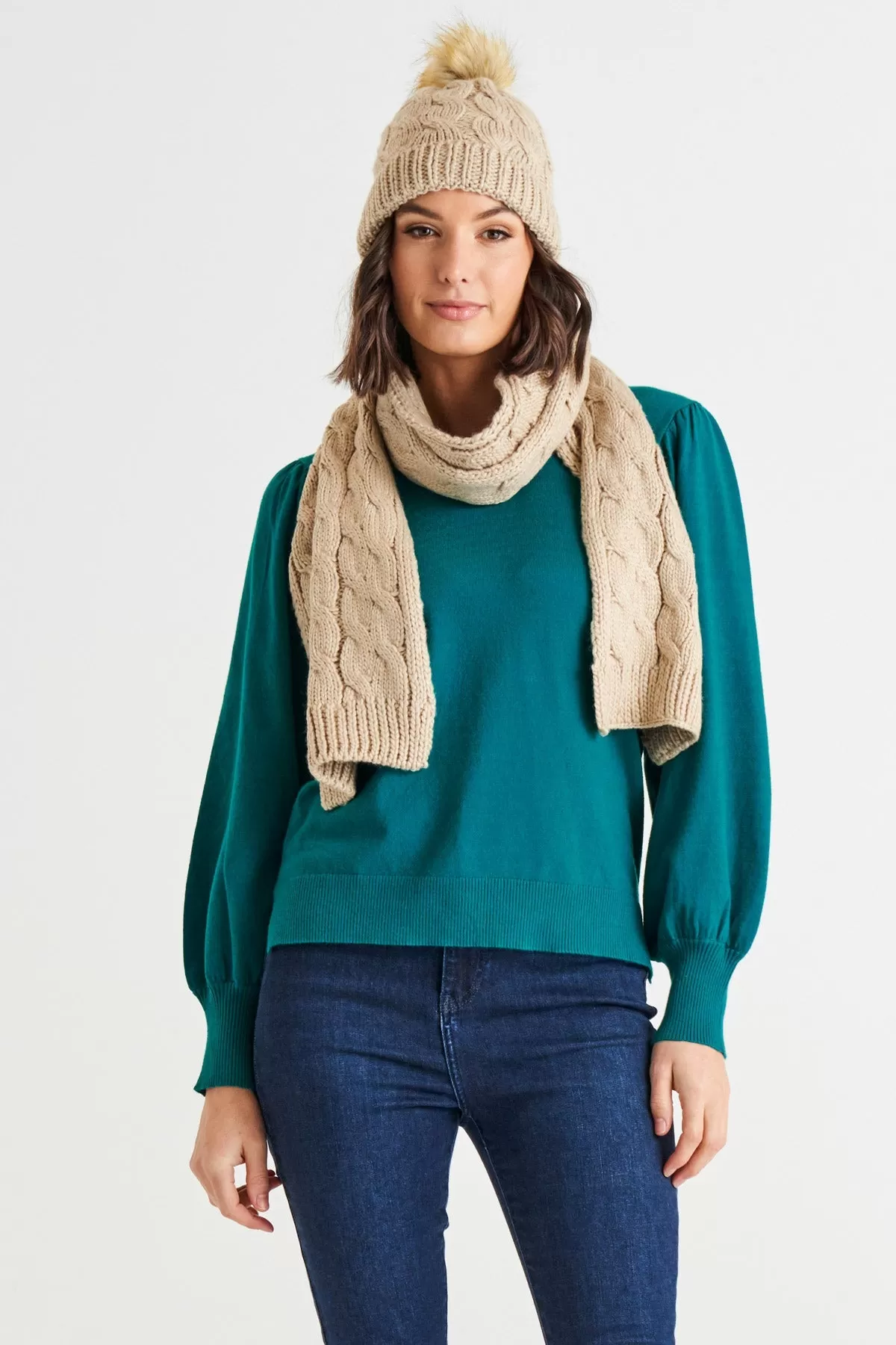 Betty Basics Charlotte Knit Jumper - Classic Teal