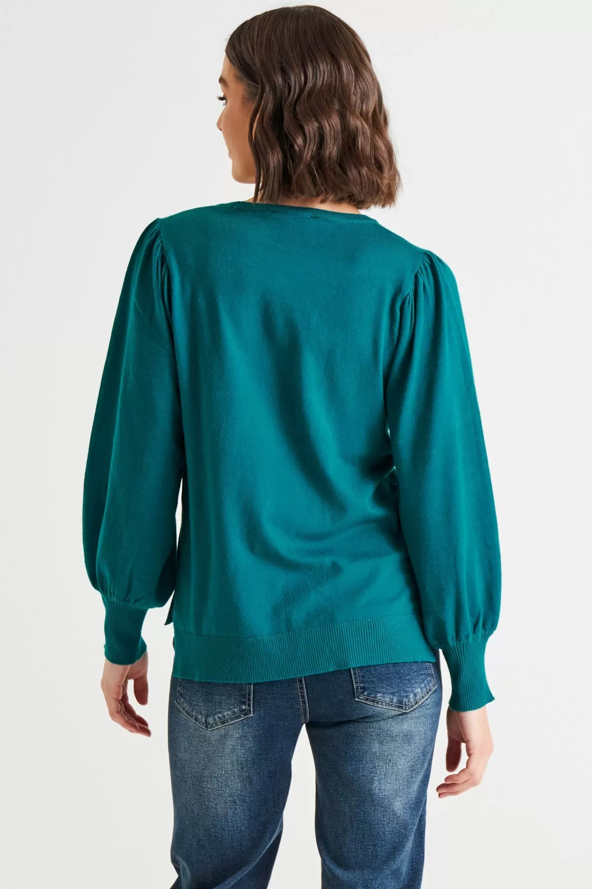 Betty Basics Charlotte Knit Jumper - Classic Teal