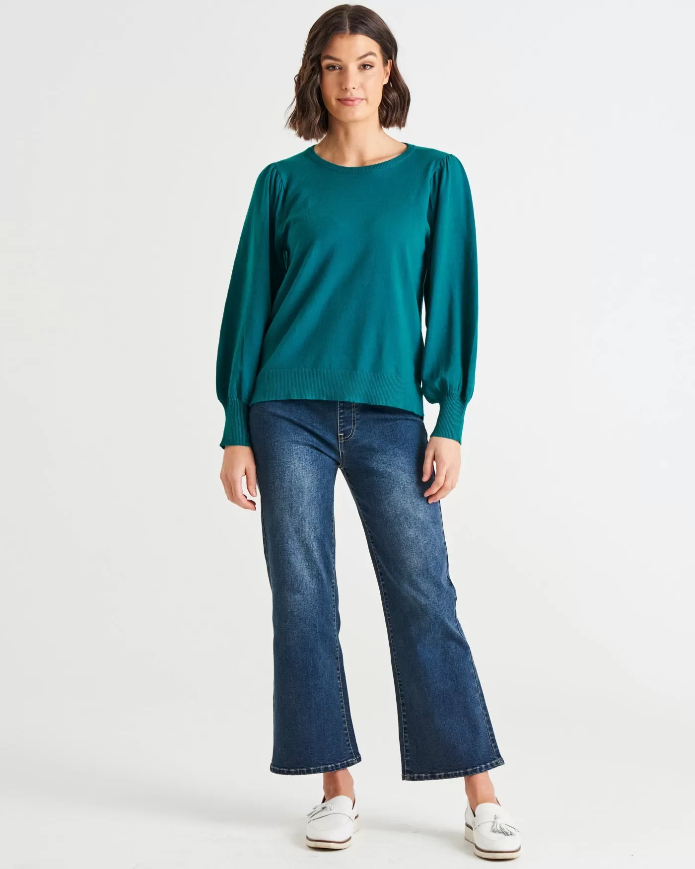 Betty Basics Charlotte Knit Jumper - Classic Teal