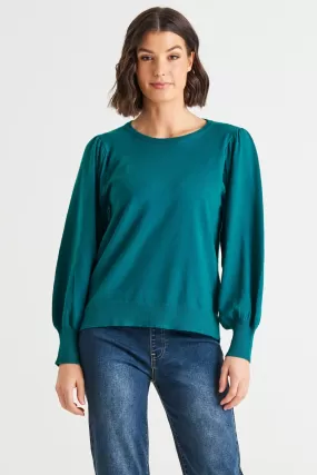 Betty Basics Charlotte Knit Jumper - Classic Teal