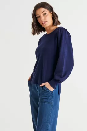 Betty Basics Charlotte Knit Jumper - Dark Blue