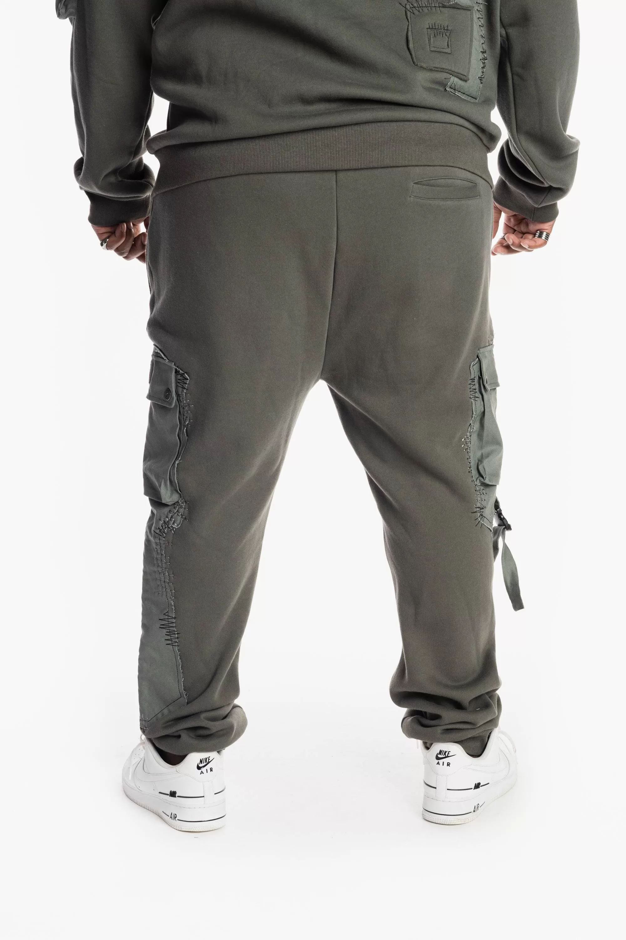 Big and Tall Utility Fashion Fleece Joggers - Dark Olive