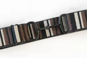 Black & Brown - 1.5" Black Snaffle Equestrian Elastic Belt