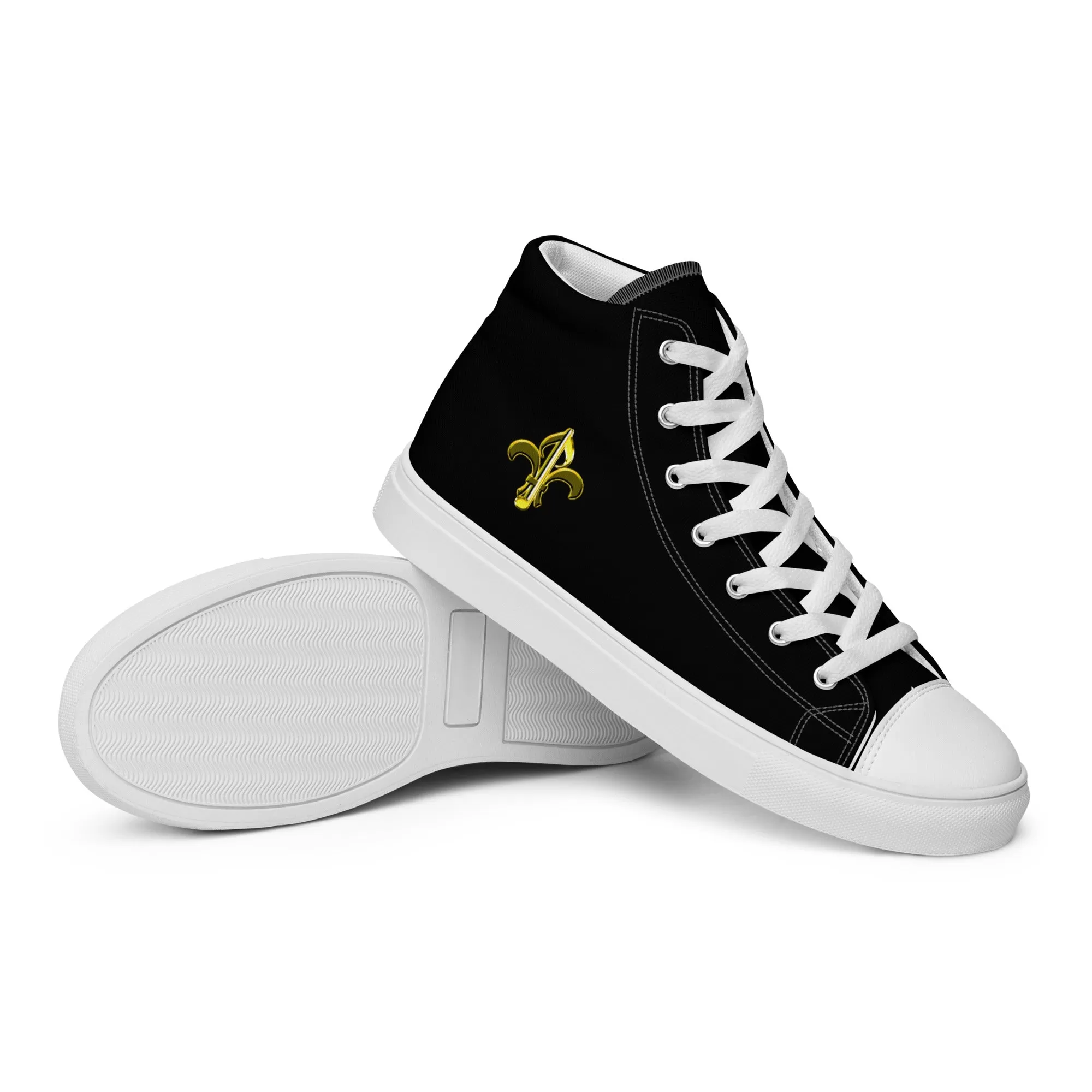 Black & Gold Women’s high tops