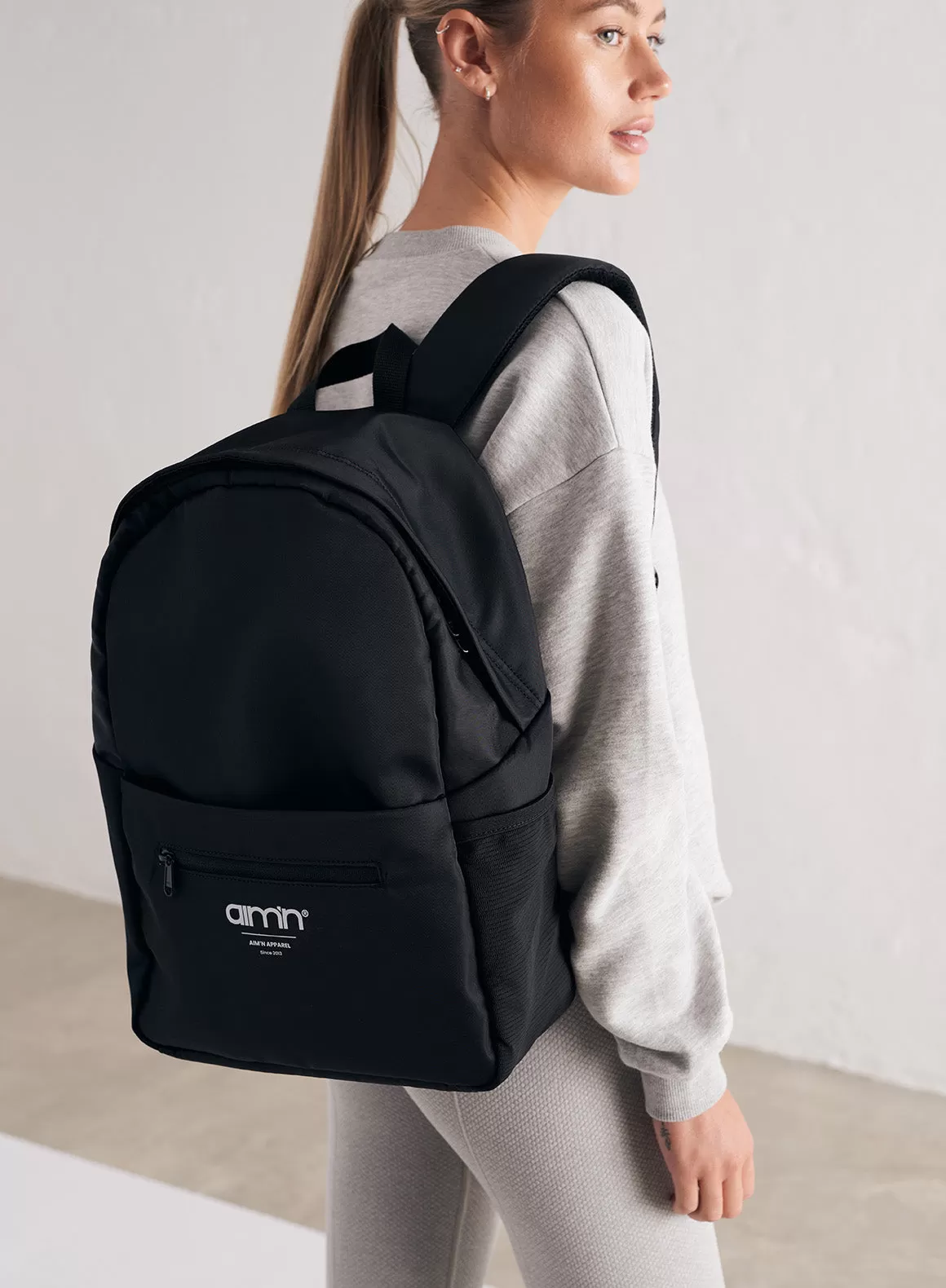 Black Nylon Backpack