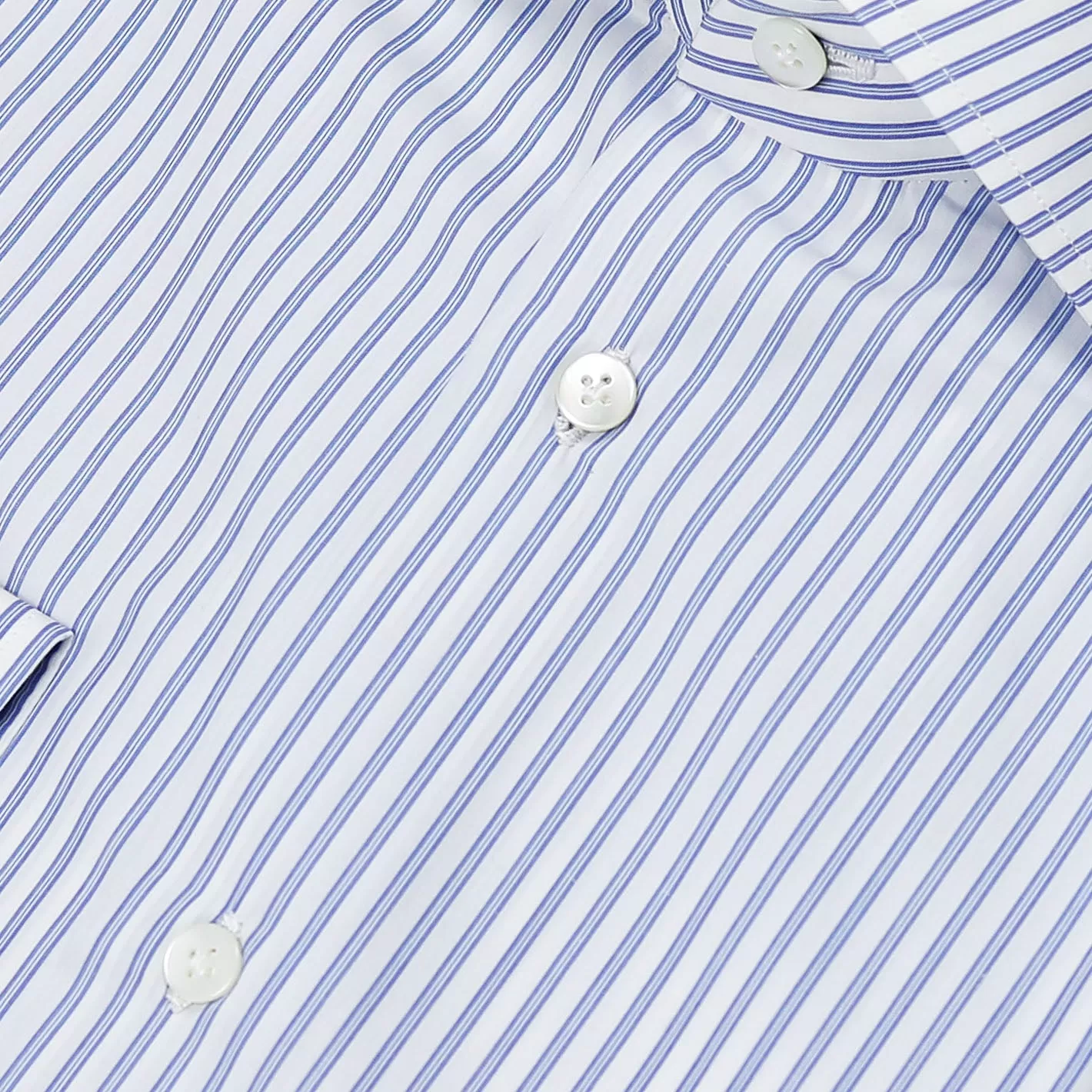 Blue Double Striped Semi-cutaway Shirt