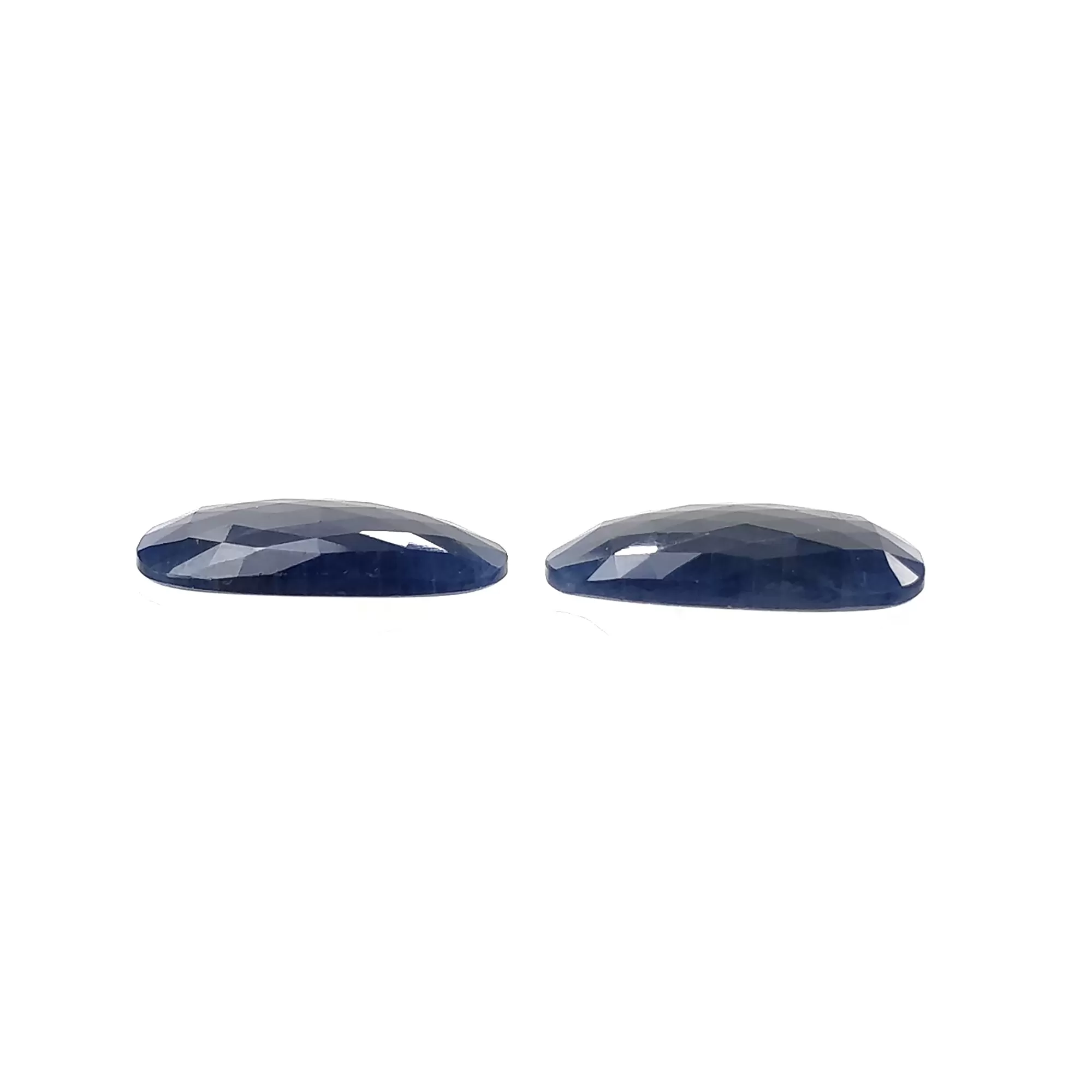 BLUE SAPPHIRE Gemstone Rose Cut : 34.00cts Natural Untreated Unheated Sapphire Uneven Shape 24*15mm Pair