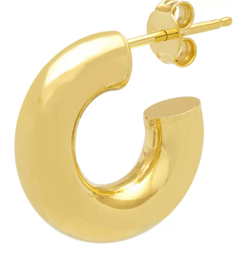 Bold Gold Hoops (Butterfly   Post) - Small