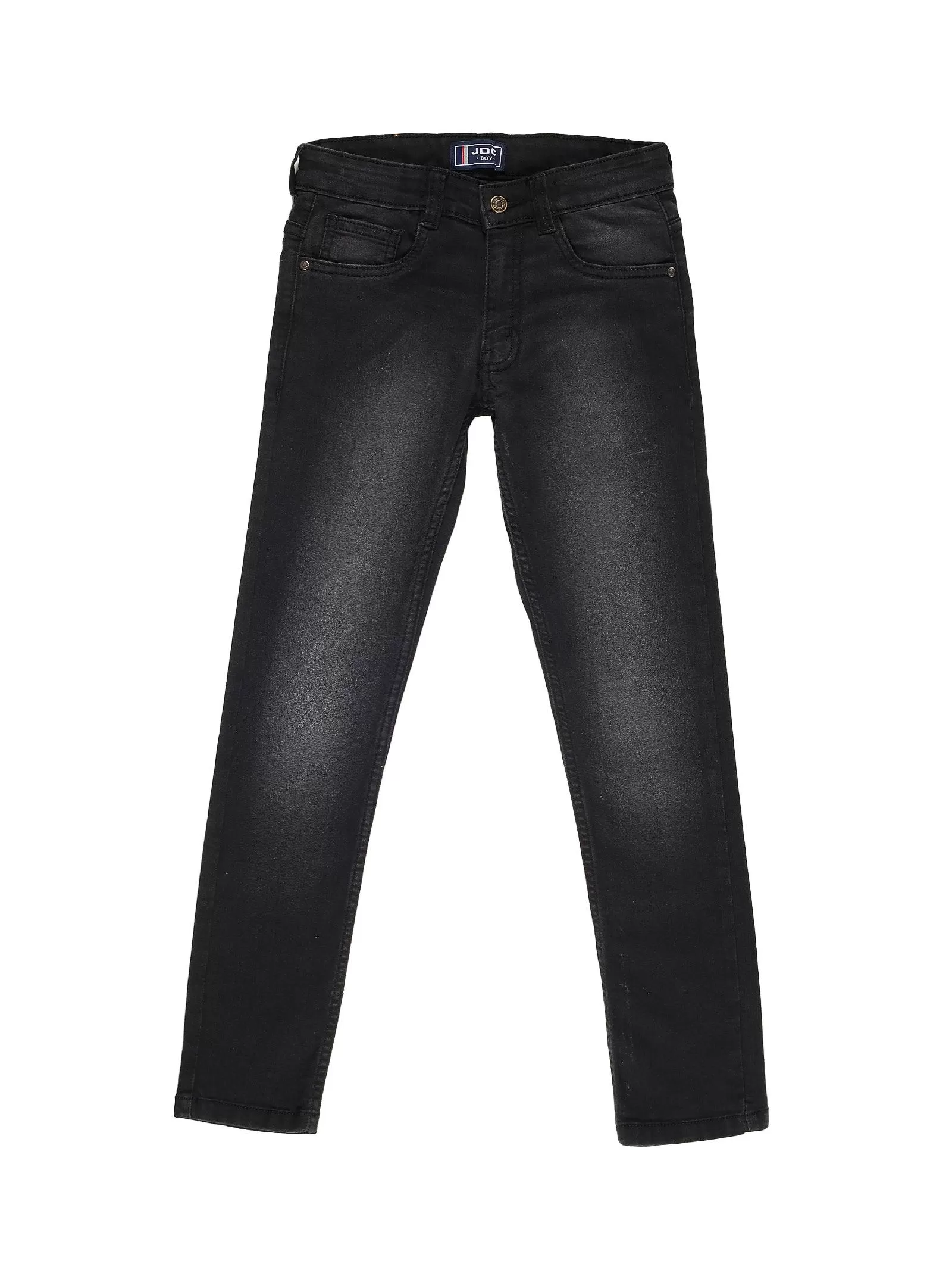 BOY'S BLACK WASHED REGULAR FIT JEANS