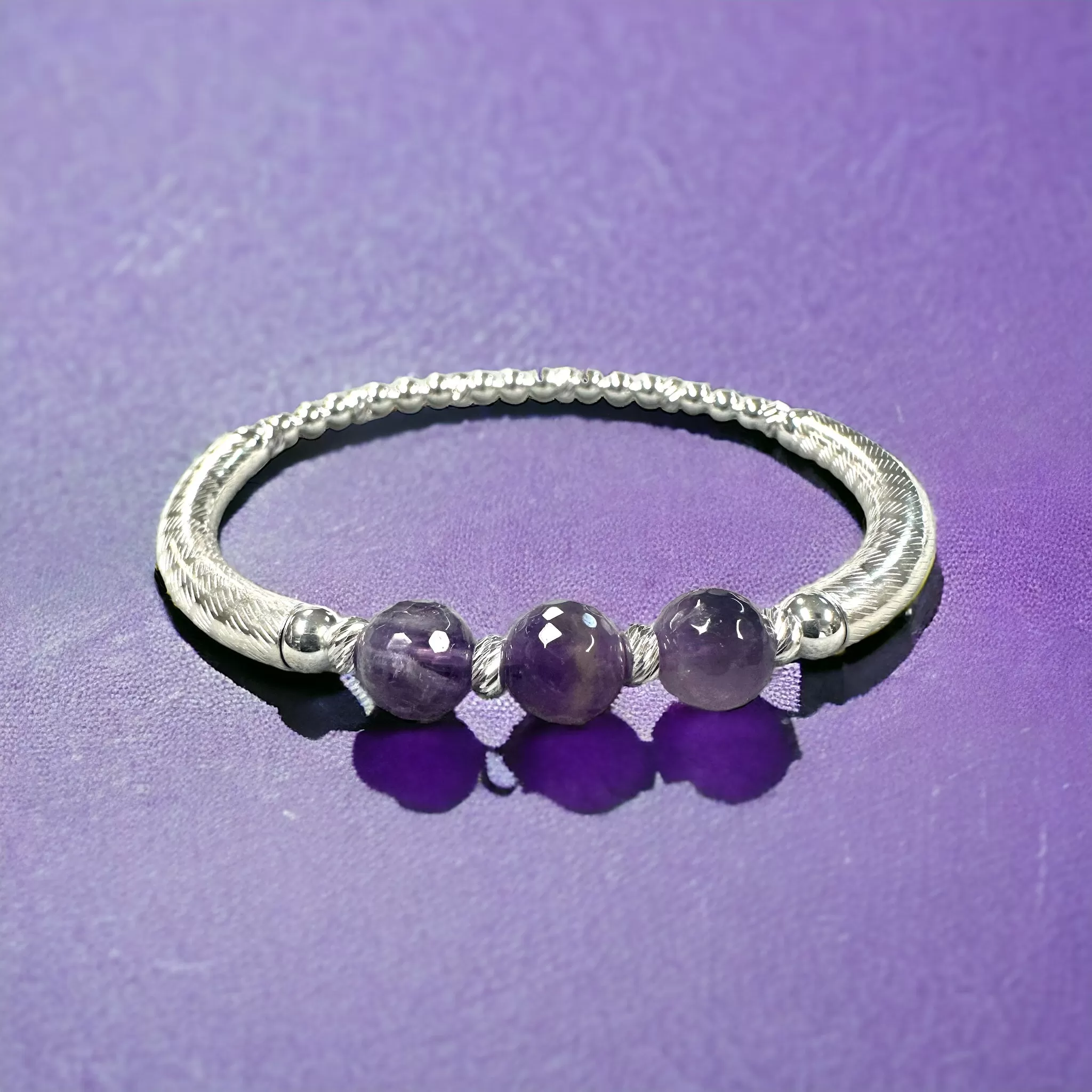 Bracelet Kit -  Fabulous February Bangle Bracelet Kit: Embrace the Elegance of Amethyst