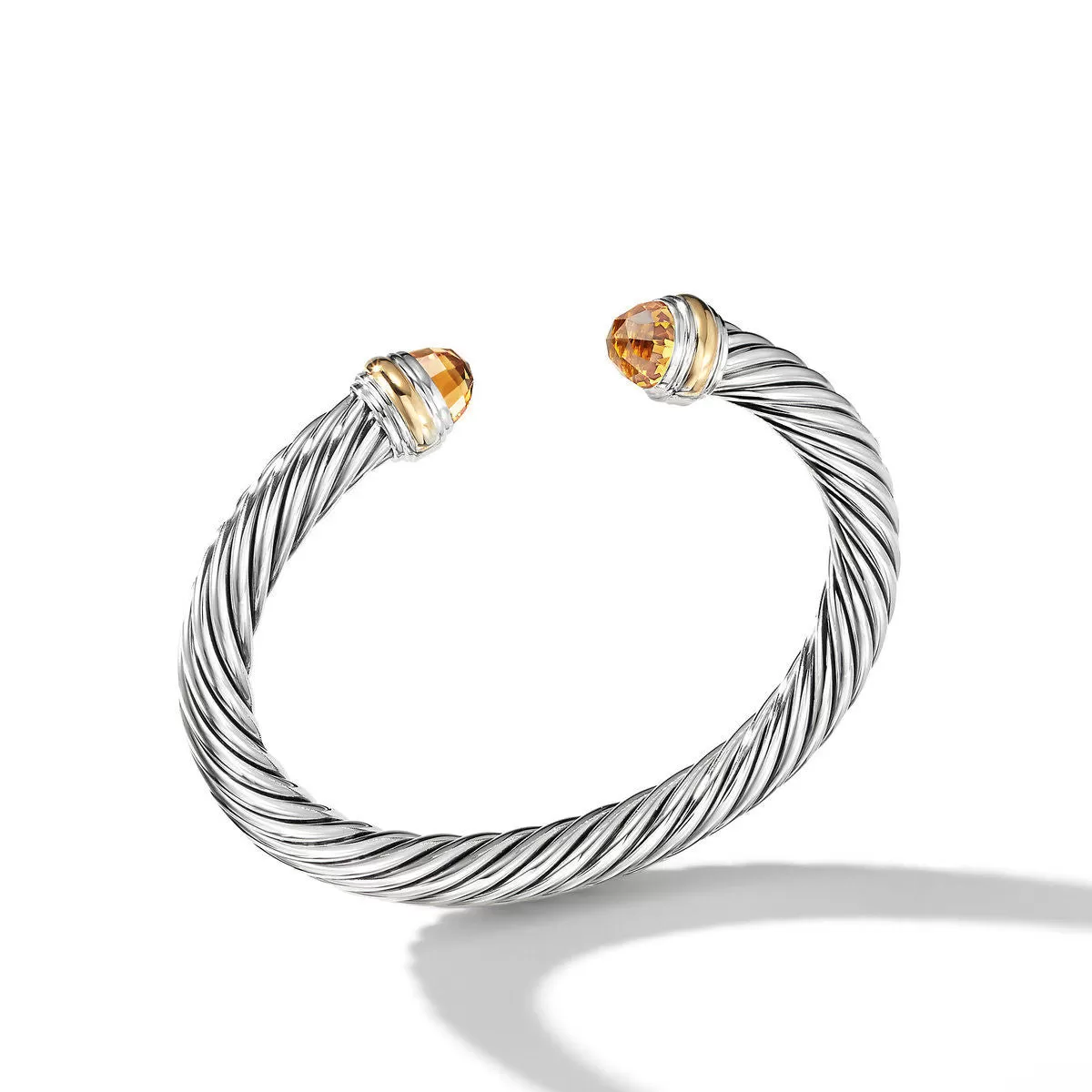 Cable Classics Bracelet in Sterling Silver with Citrine and 14K Yellow Gold