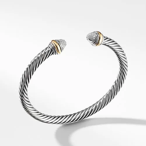 Cable Classics Collection Bracelet with Diamonds and 14K Gold