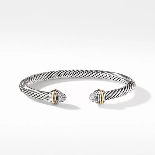 Cable Classics Collection Bracelet with Diamonds and 14K Gold