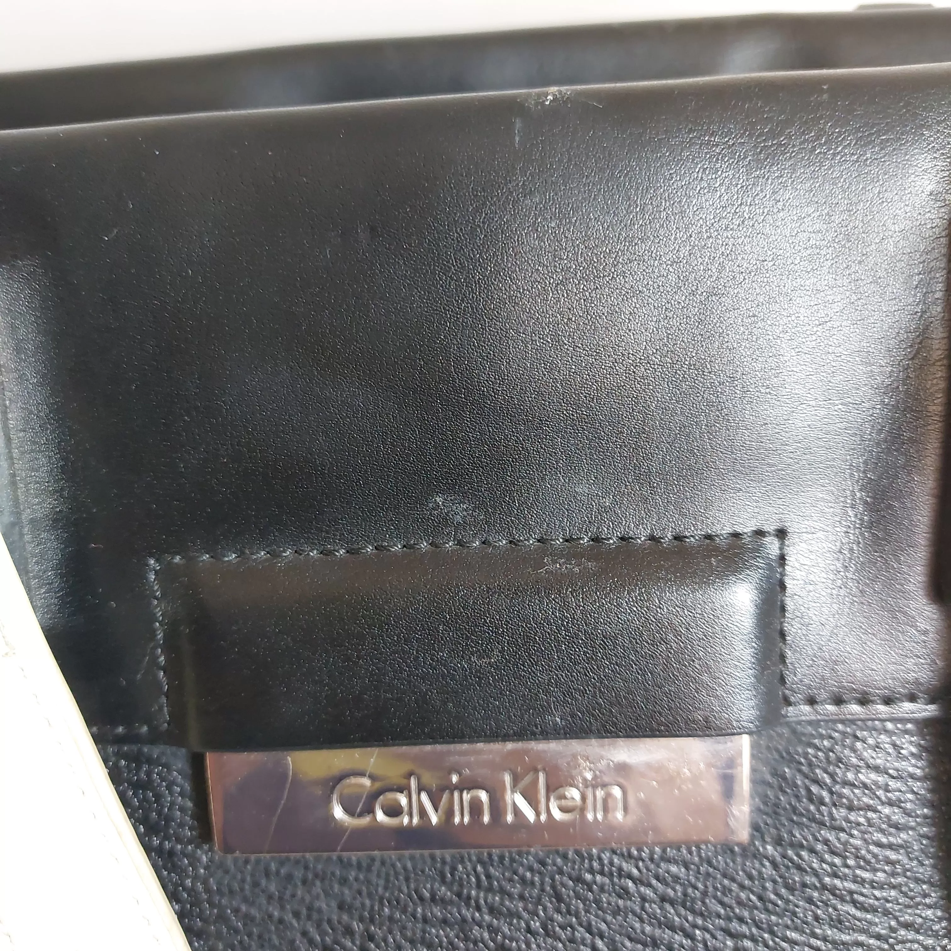 Calvin Klein Black Large Leatherette Tote | Pre Loved |