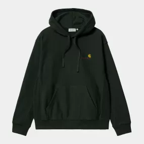 Carhartt Hooded American Script Sweat Dark Cedar