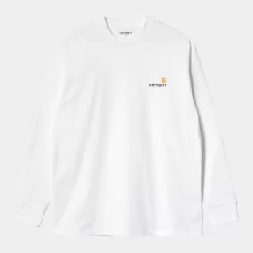 Carhartt L/S American Script T-Shirt White