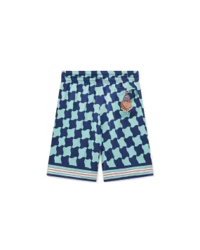 CASABLANCA Pool Tile Silk Shorts