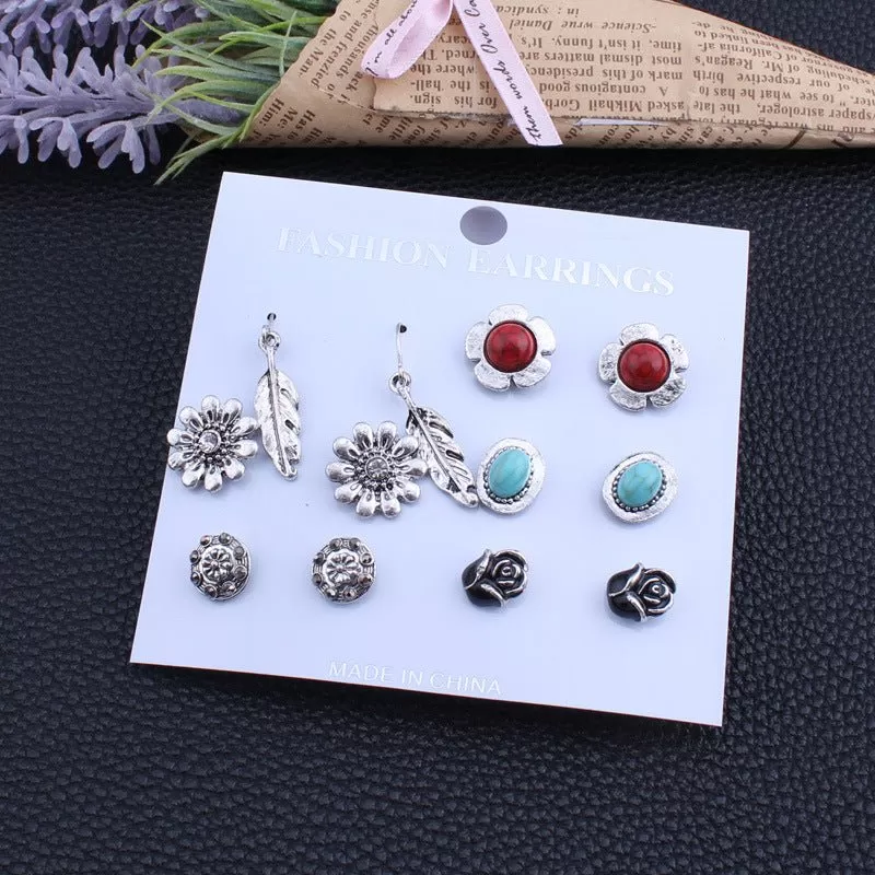 Casual Floral Stud Earrings