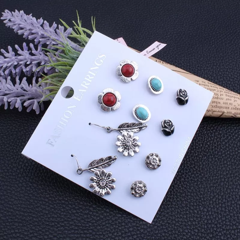 Casual Floral Stud Earrings