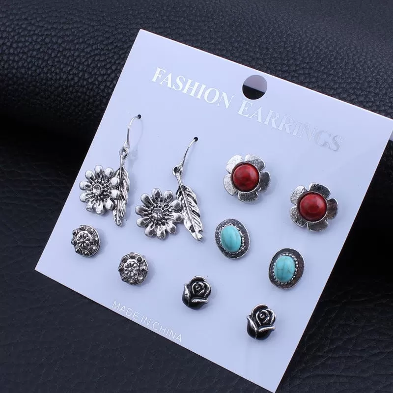 Casual Floral Stud Earrings