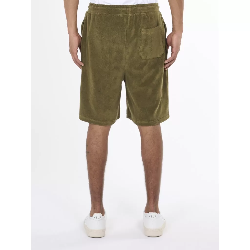 Casual terry shorts - Burned Olive