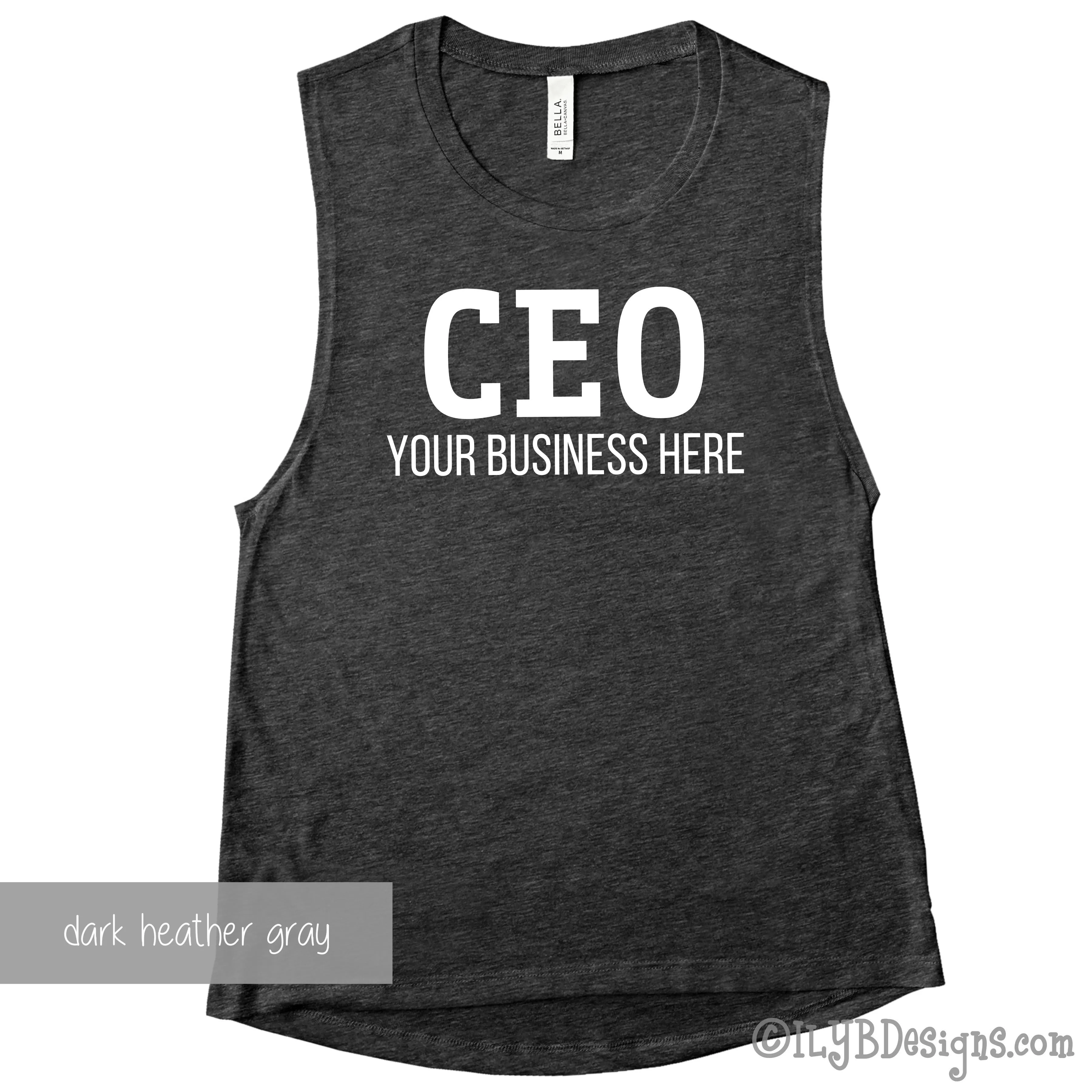 CEO Muscle Tank - Custom Business Tank - Personalized CEO Tank