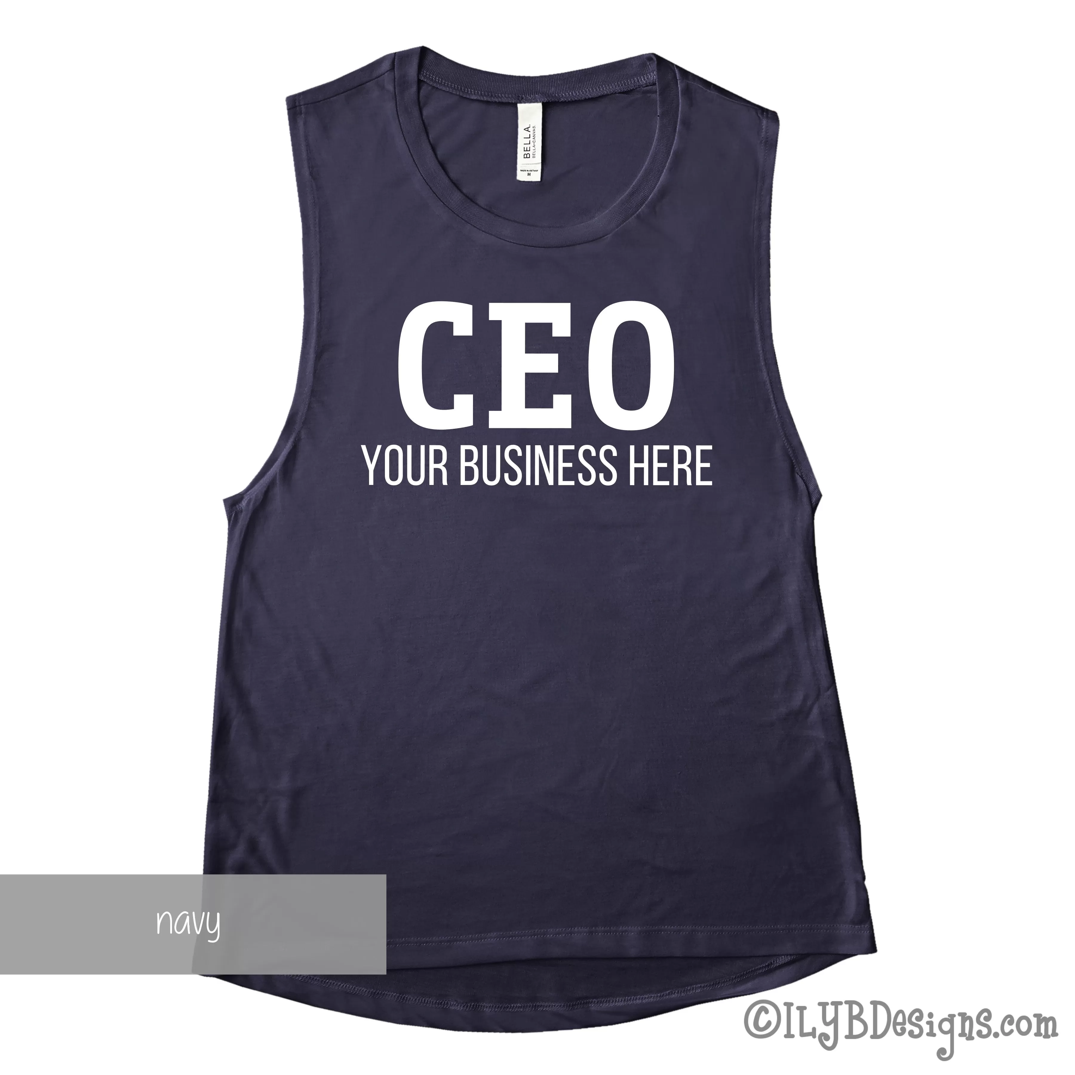 CEO Muscle Tank - Custom Business Tank - Personalized CEO Tank