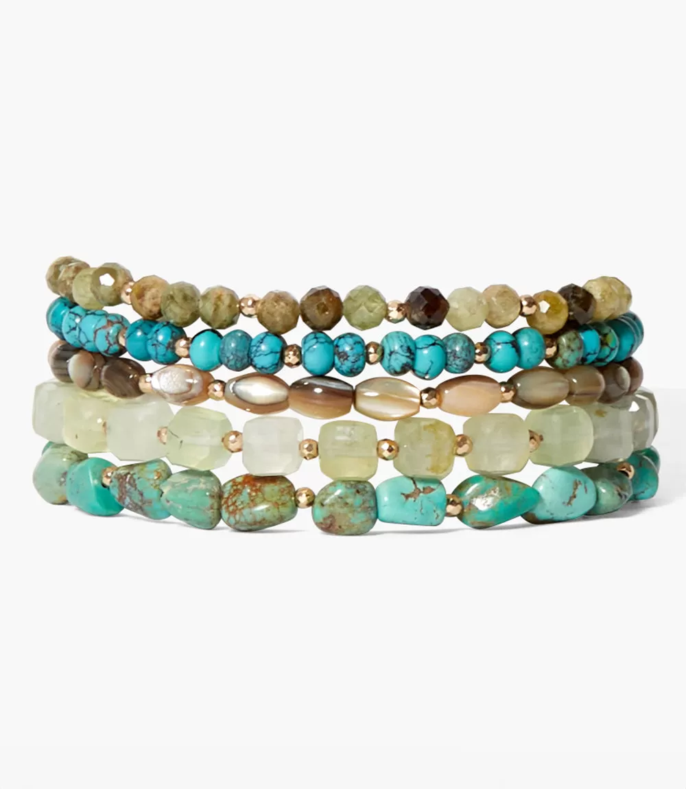 Chan Luu Beaded Wrap Turquoise Bracelet