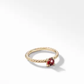 Chatelaine Kids Ring with Garnet in 18K Gold, 4mm