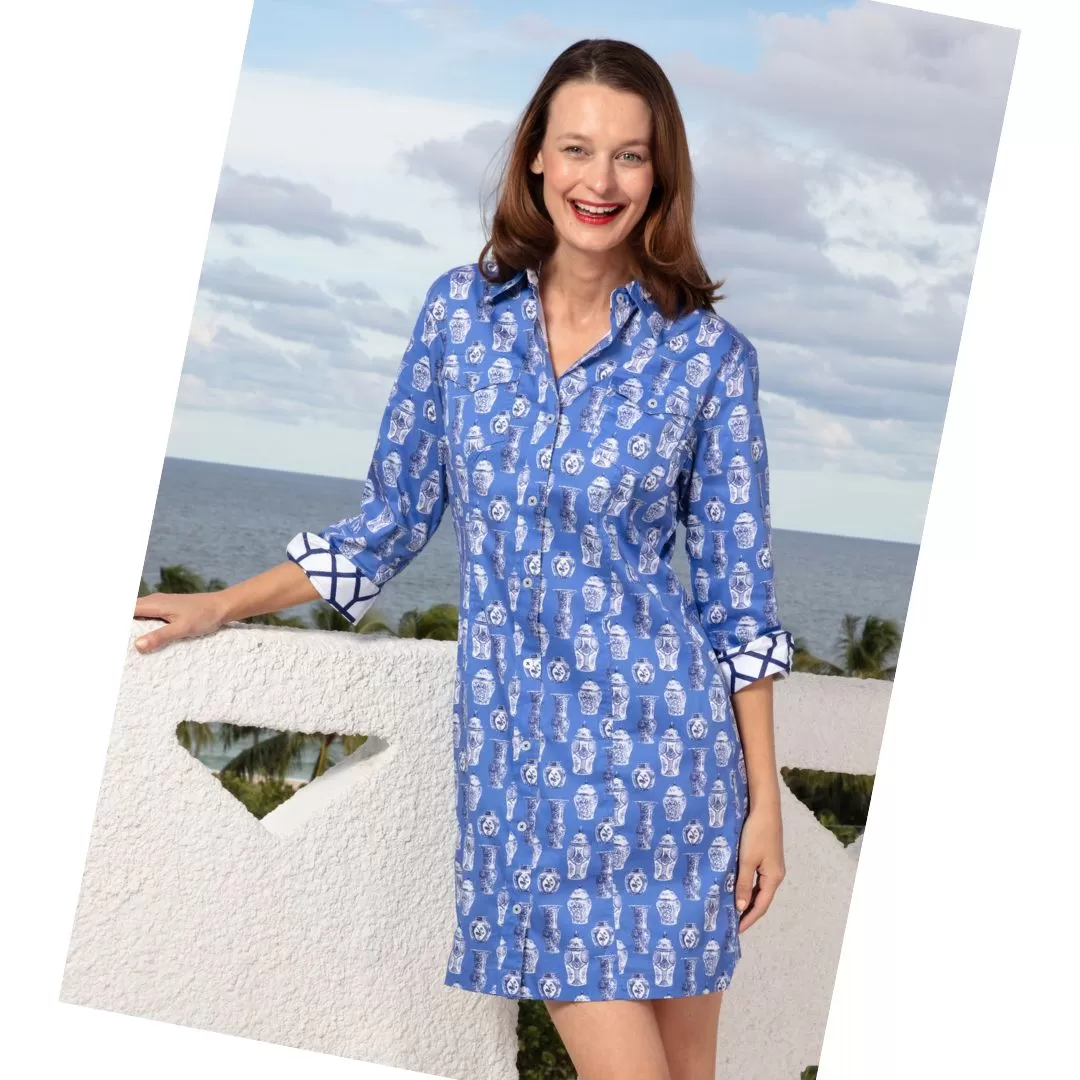 Chinoiserie Shirt Dress