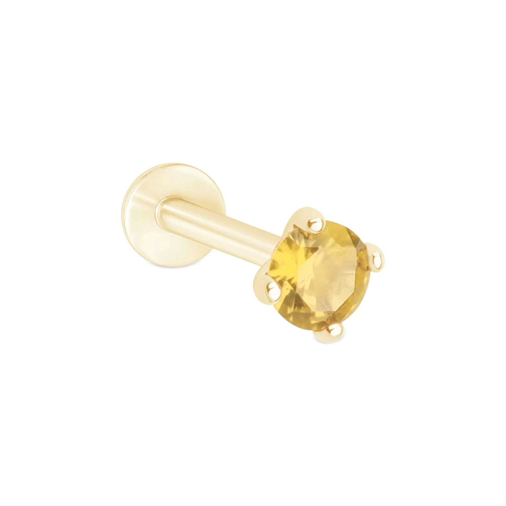 Citrine Cartilage Flat Back Earring