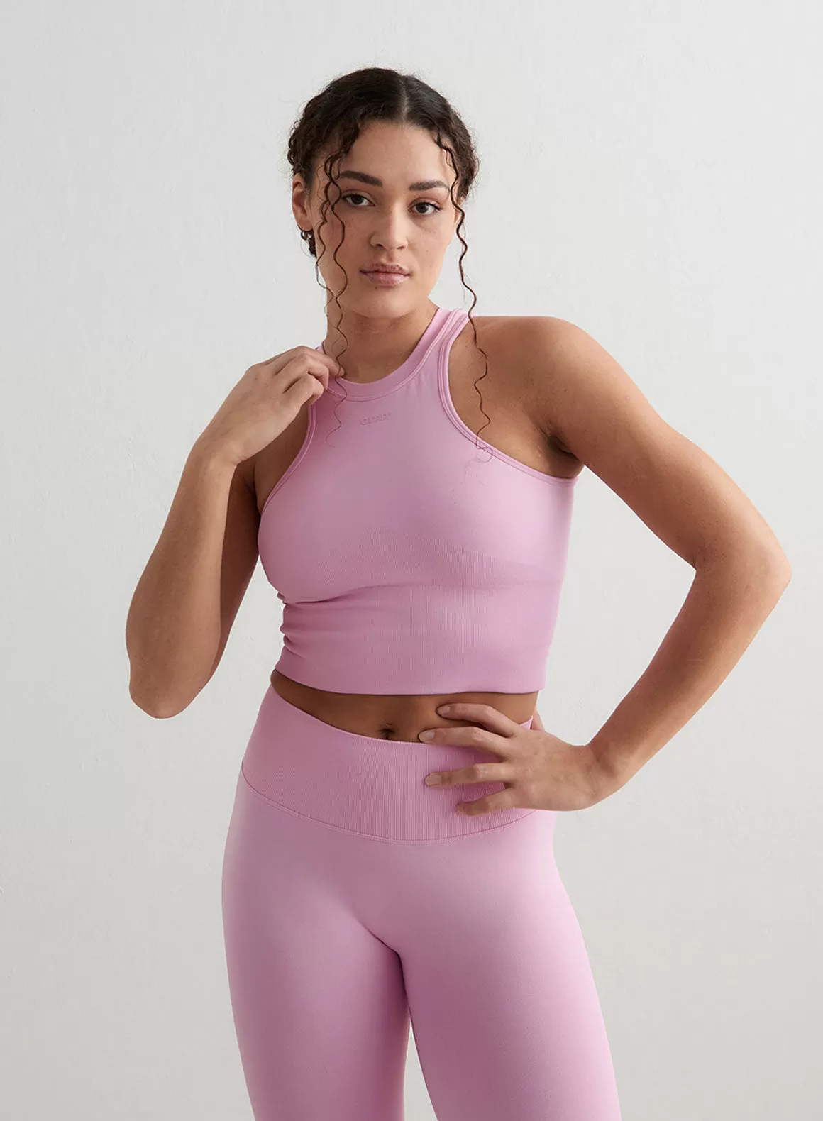 Cotton Candy Shape Seamless Racerfront Top