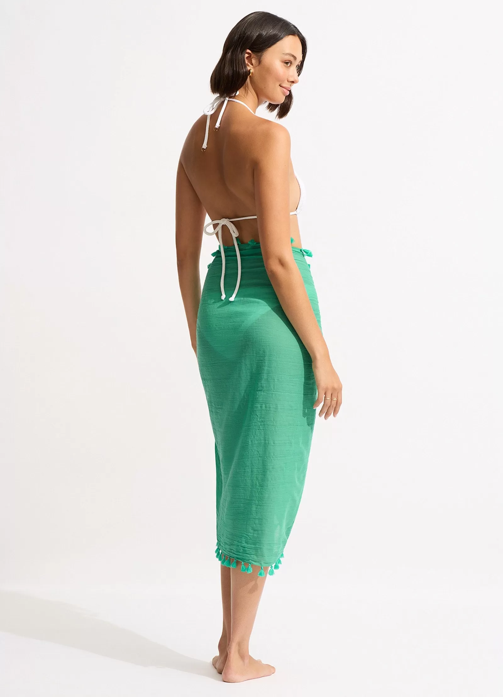 Cotton Gauze Sarong - Jade