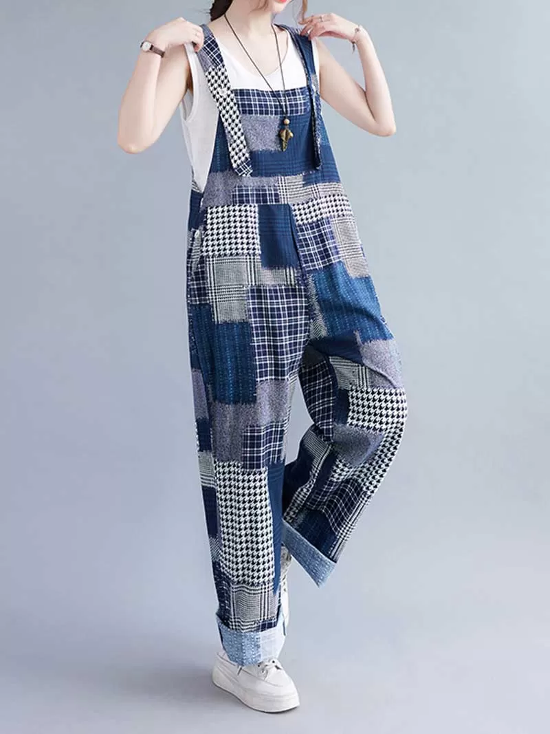 Cotton Sleeveless Blue Overall Dungaree