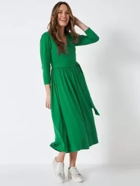 Crew Clothing - Wrap Jersey Dress - Green