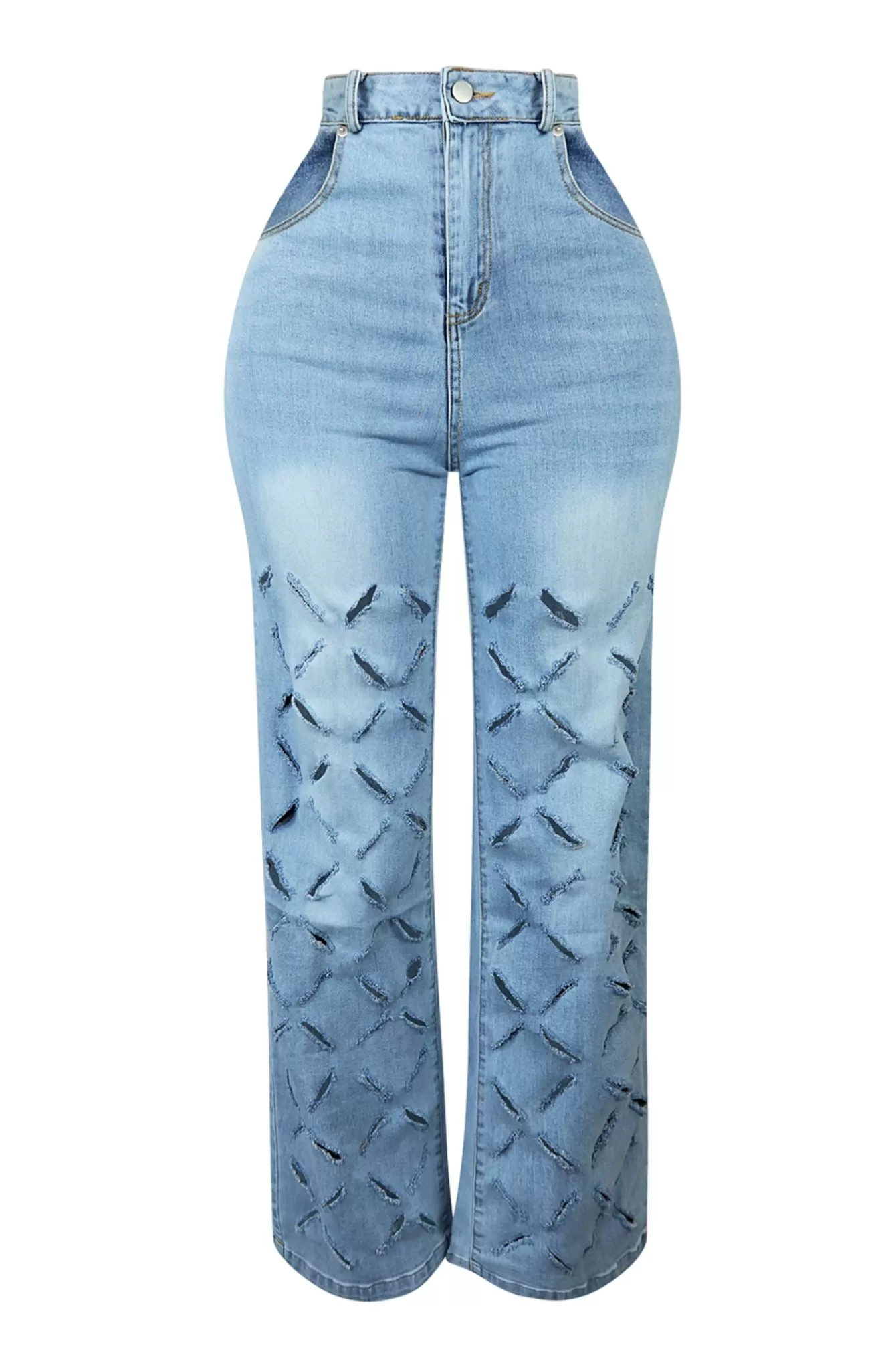 Cross You Over Cutout Denim Jeans