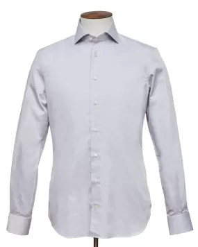 Cutaway Collar Shirt - Dove Cotton Sateen