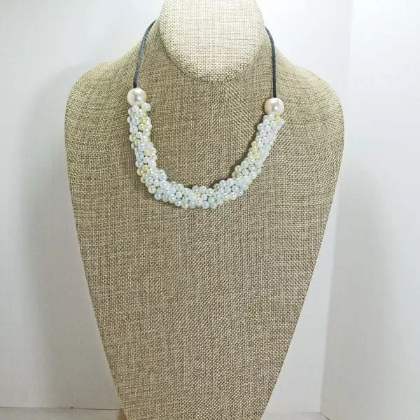 Dalila Bead Crochet Pearl Necklace