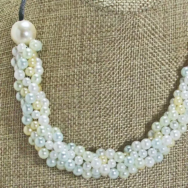 Dalila Bead Crochet Pearl Necklace