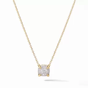 David Yurman Chatelaine Full Pave Diamonds Pendant Necklace in 18K Yellow Gold