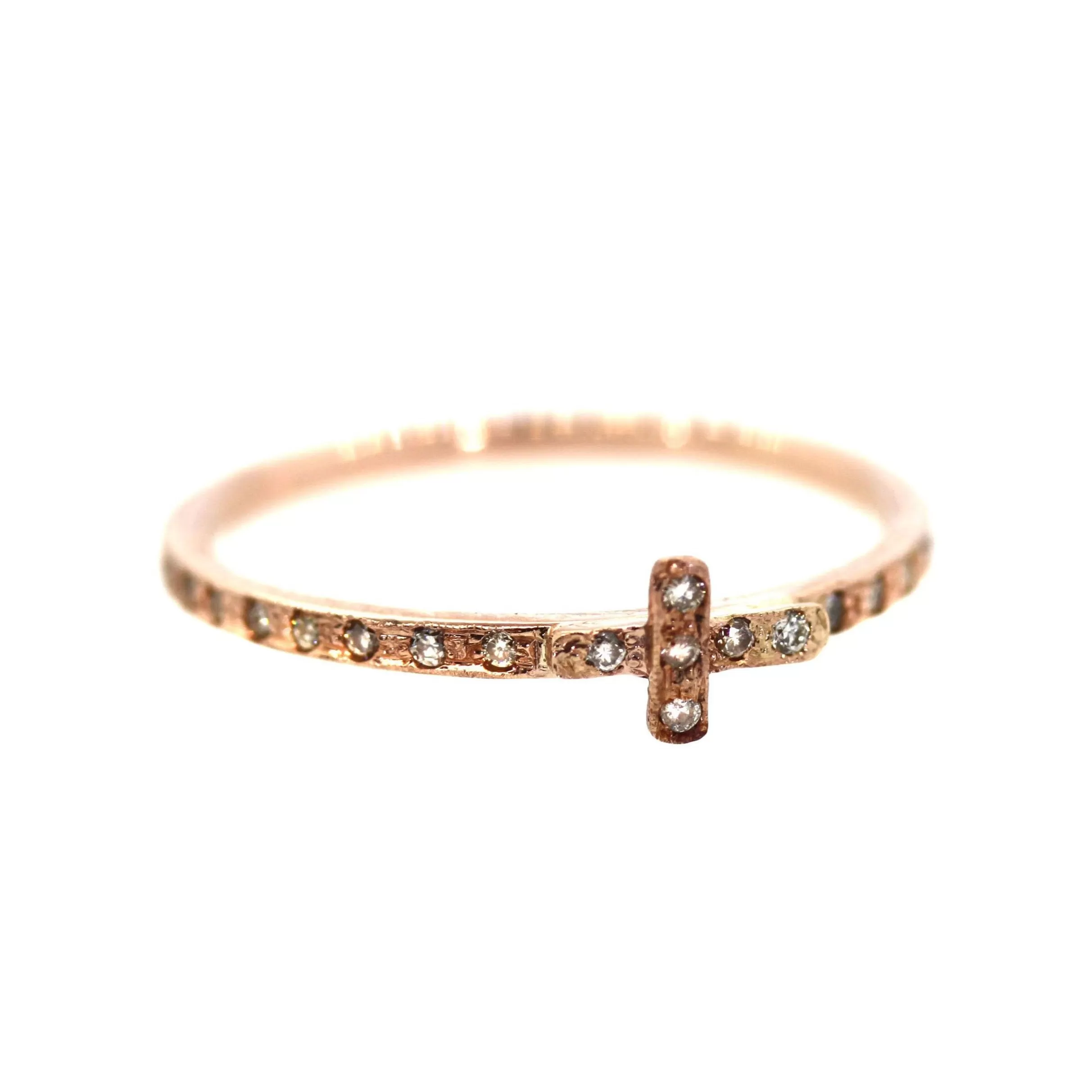 Diamond Cross Eternity Ring