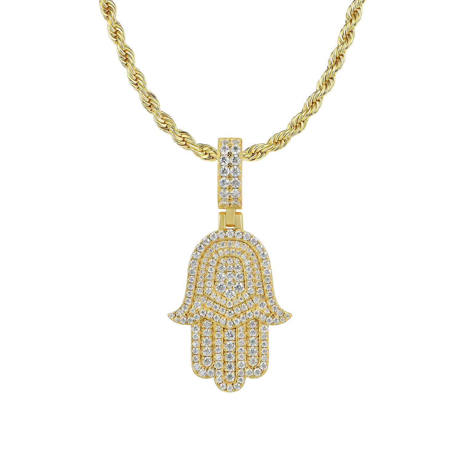 Double-Layered Hamsa Pendant