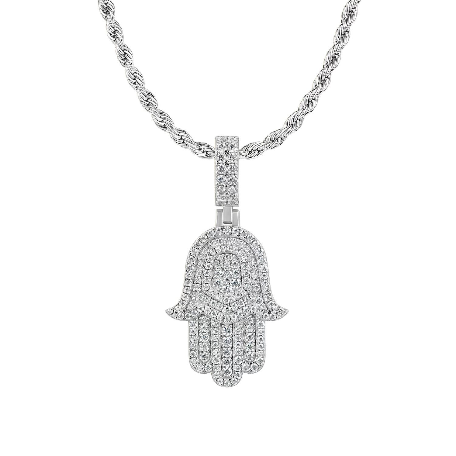 Double-Layered Hamsa Pendant