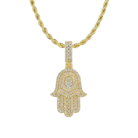 Double-Layered Hamsa Pendant