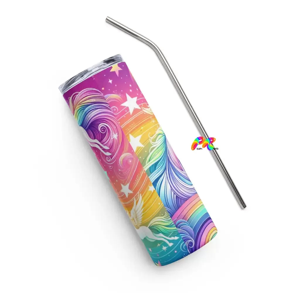 Dreamscapes Stainless Steel Tumbler With Straw